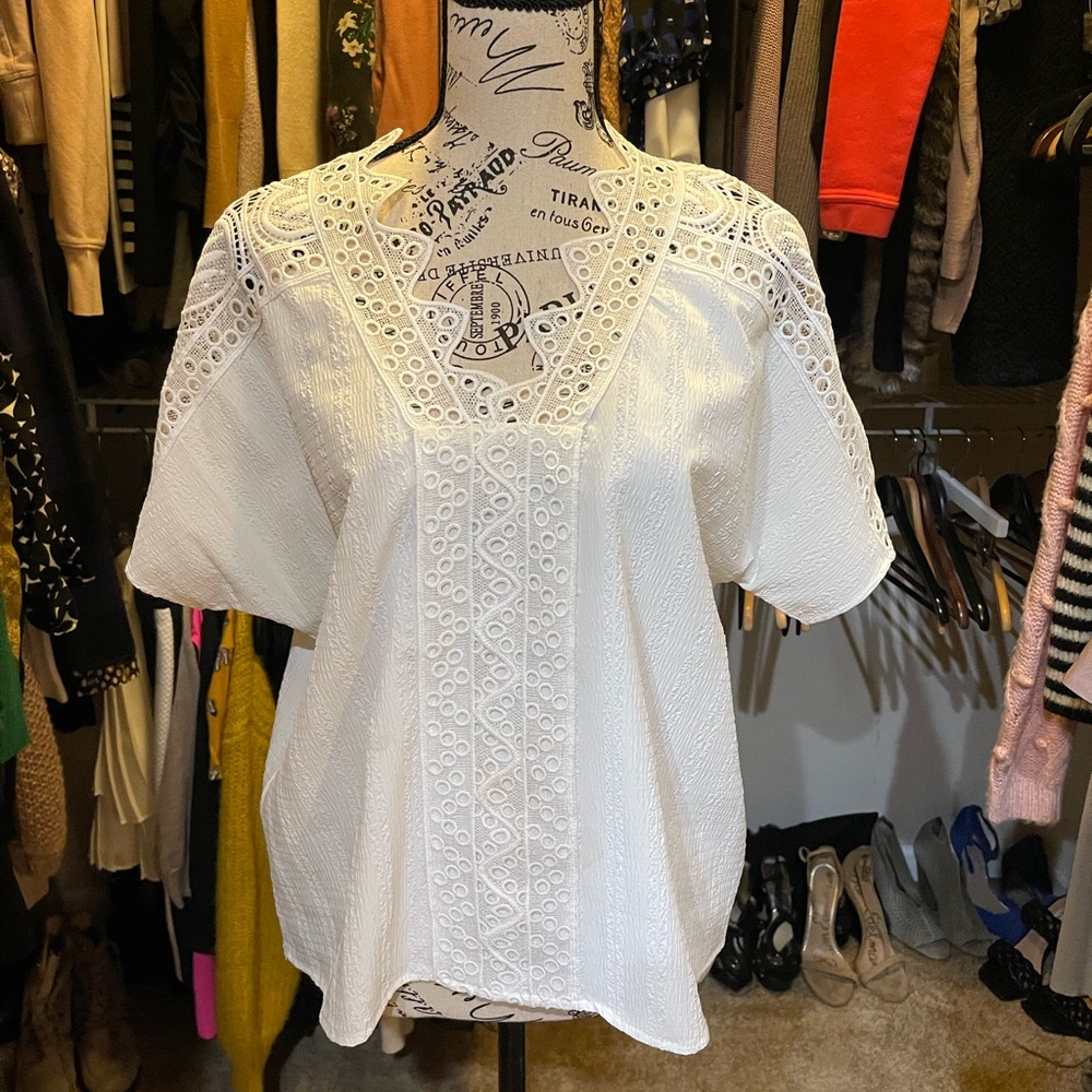 Andrew Marc New York Eyelet top